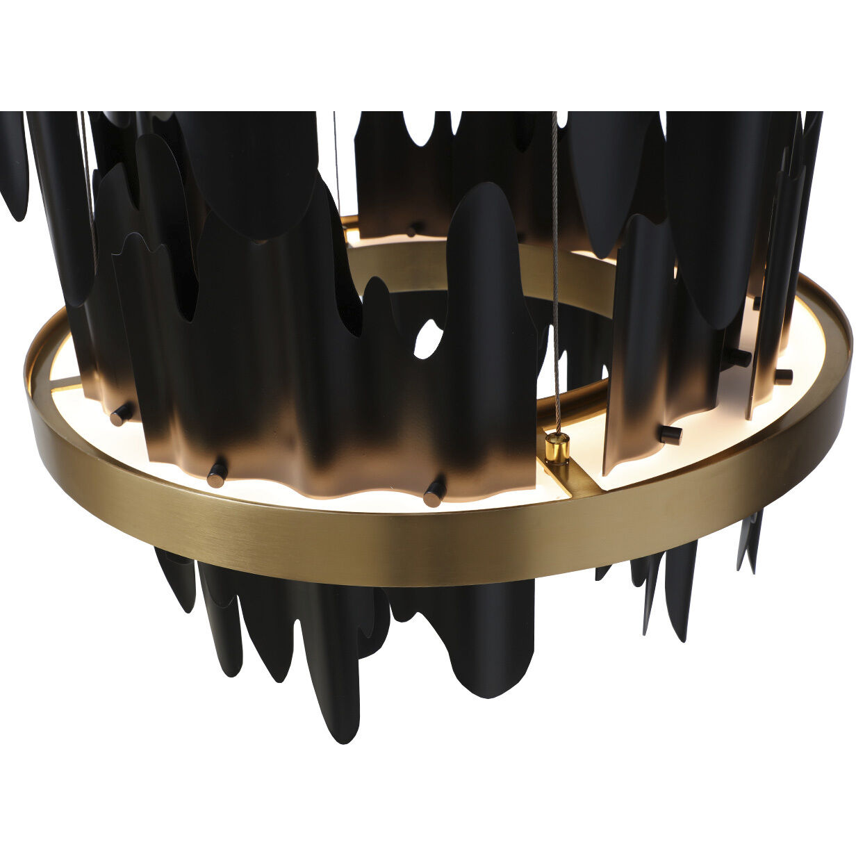 Icarus LED Matte Black / Gold / Silver Chandelier Ceiling Light, Large
